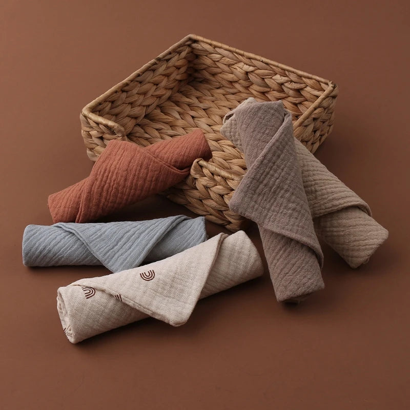 Lot de 5 langes en coton pour bébé – Ultra doux & absorbants
