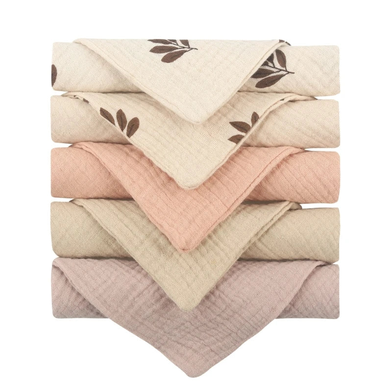 Lot de 5 langes en coton pour bébé – Ultra doux & absorbants
