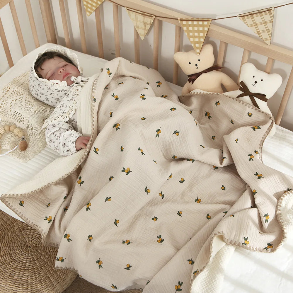 Couverture Bébé Premium en Gaze de Coton