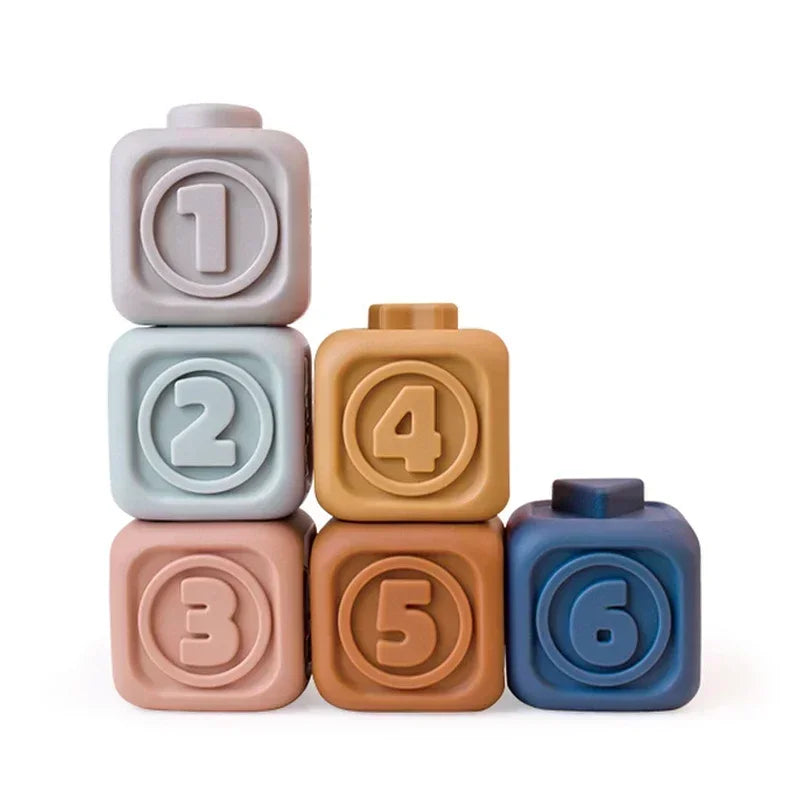 Blocs Montessori en Silicone – Éveil & Dentition