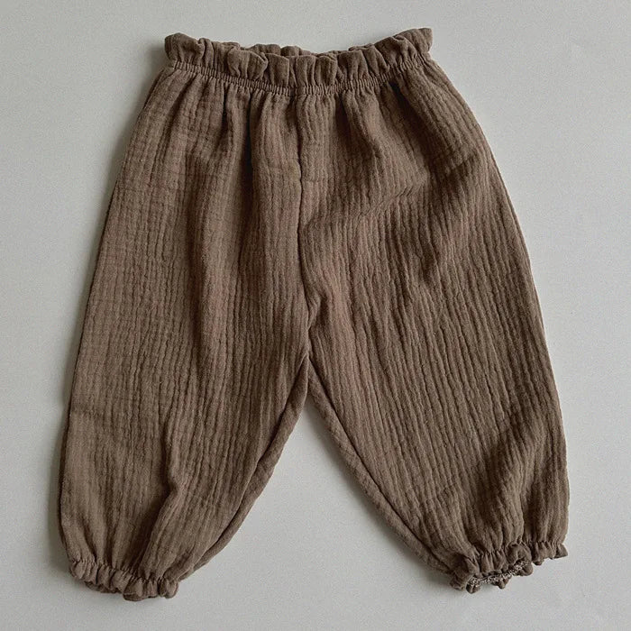 Pantalon Bébé en Coton Bio – Mousseline Douce