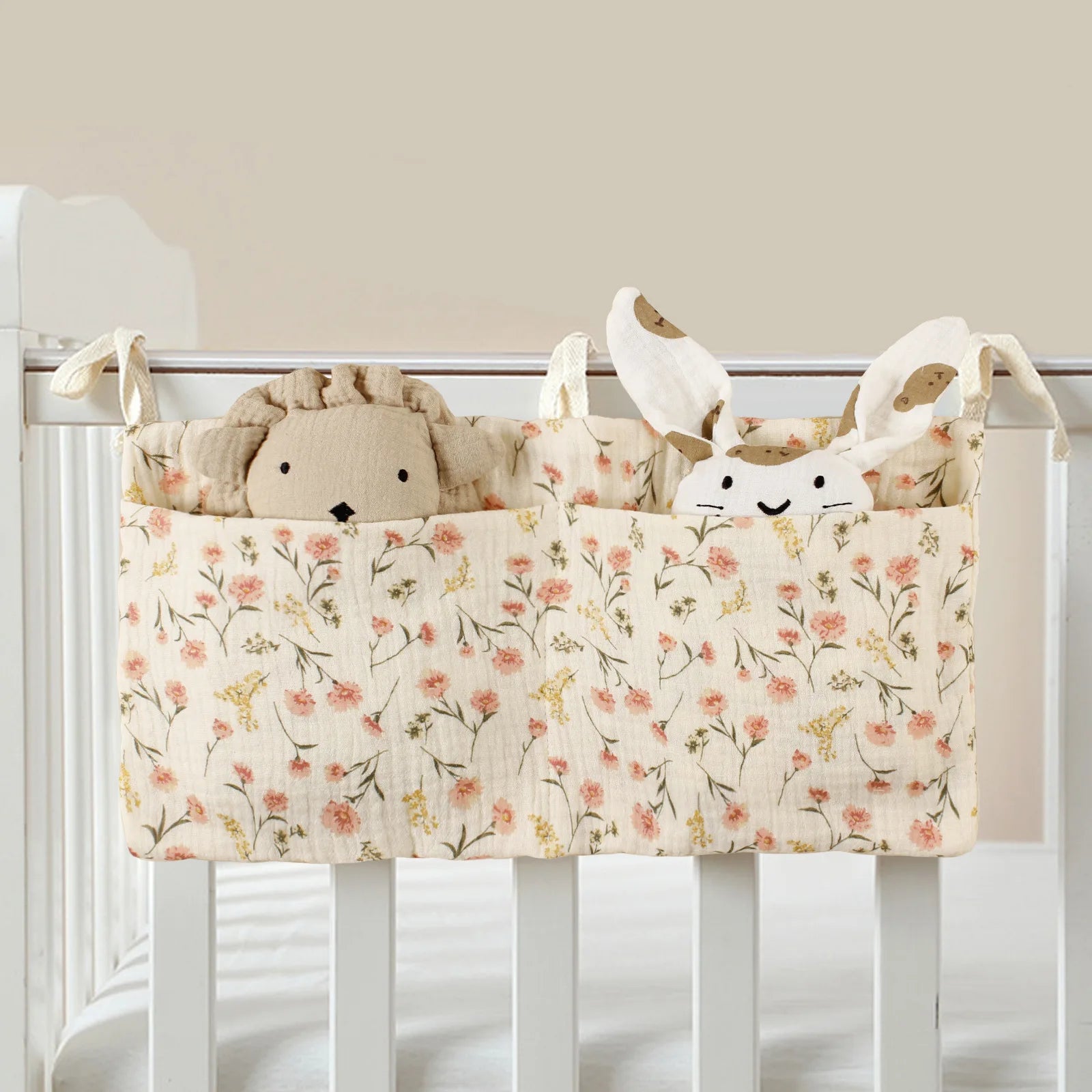 Organisateur de Lit Bébé en Coton – Rangement Suspendu