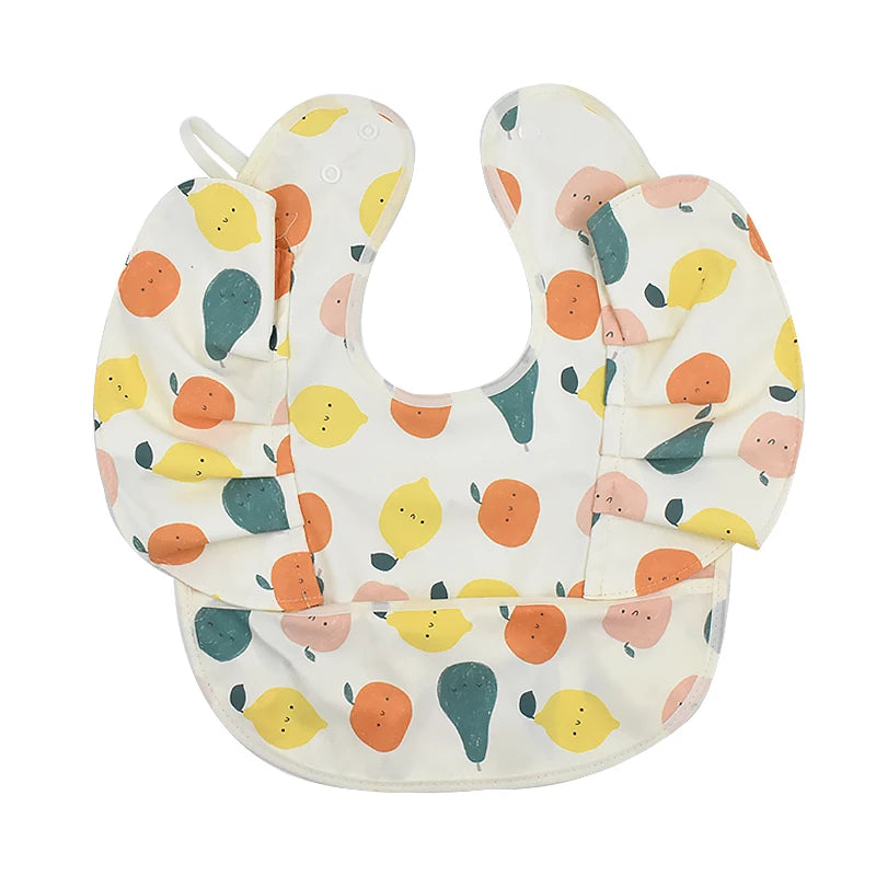 Bavoir Imperméable à Manches Courtes avec Récupérateur – Style Scandinave