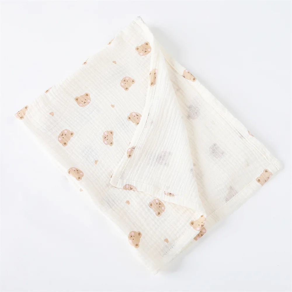 Lange Bébé en Mousseline de Coton 80 × 65 cm