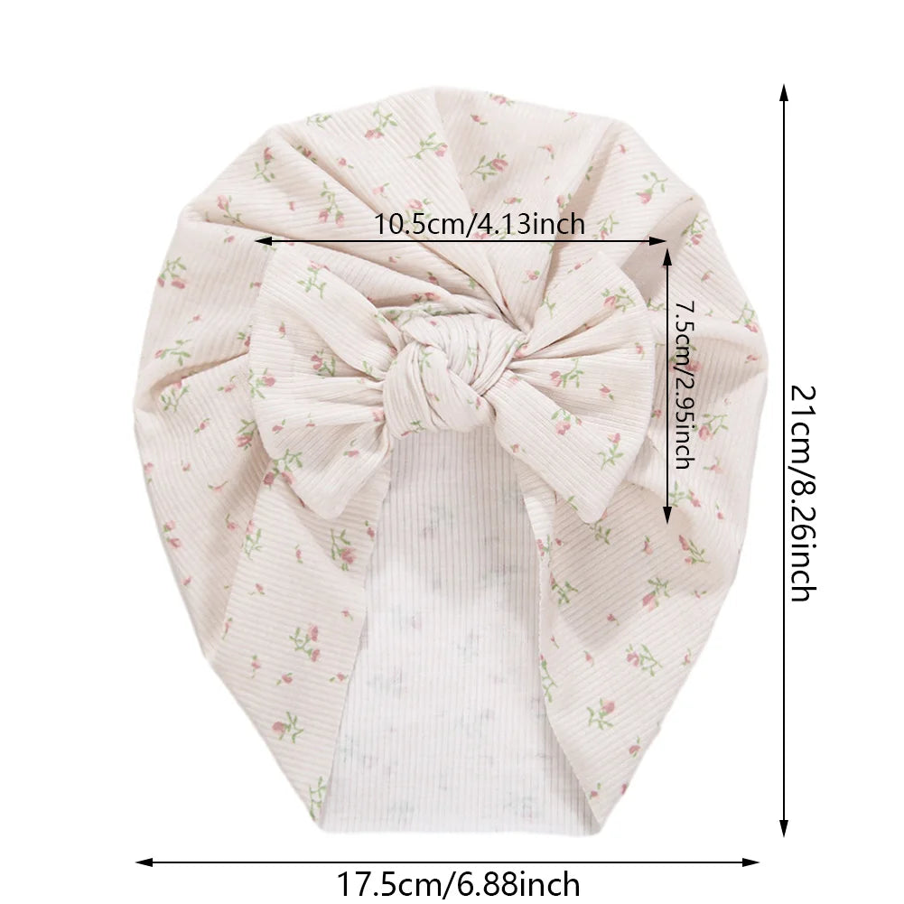Lot de 3 Bonnets Turban Bébé en Coton – Doux, Extensibles et Élégants