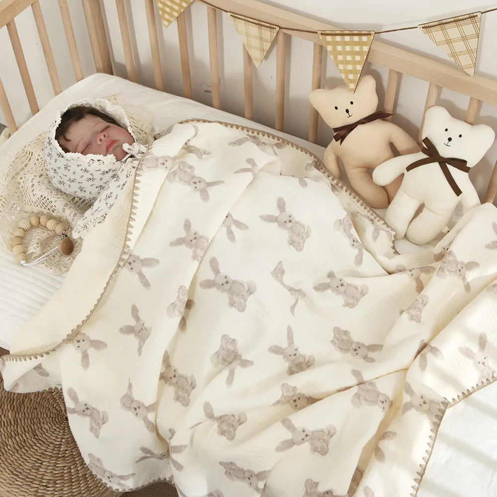 Couverture Bébé Premium en Gaze de Coton