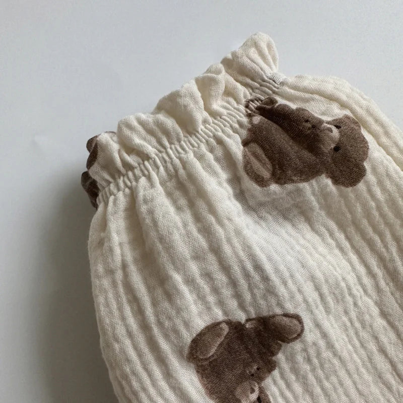 Pantalon Bébé en Coton Bio – Mousseline Douce