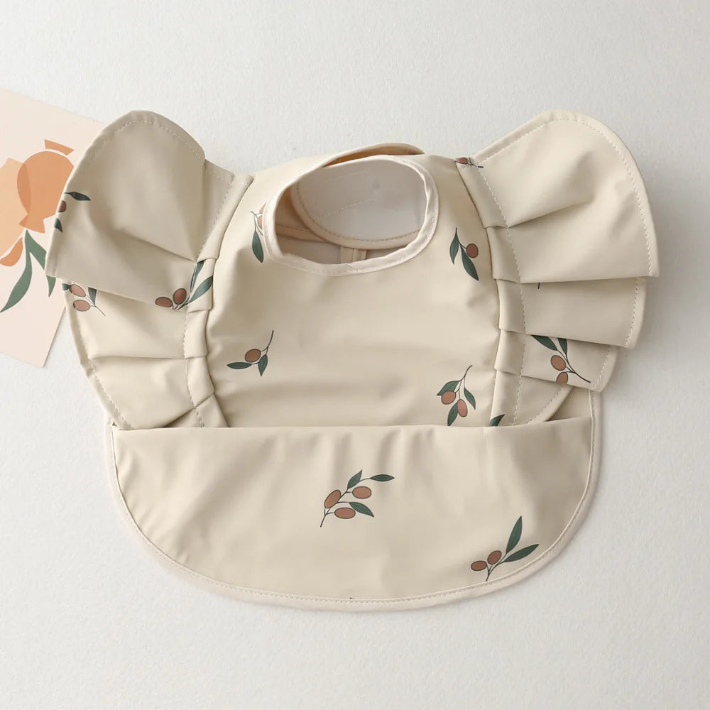 Bavoir Imperméable à Manches Courtes avec Récupérateur – Style Scandinave