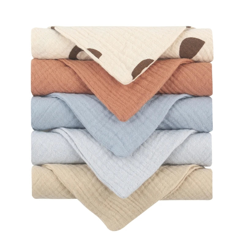 Lot de 5 langes en coton pour bébé – Ultra doux & absorbants