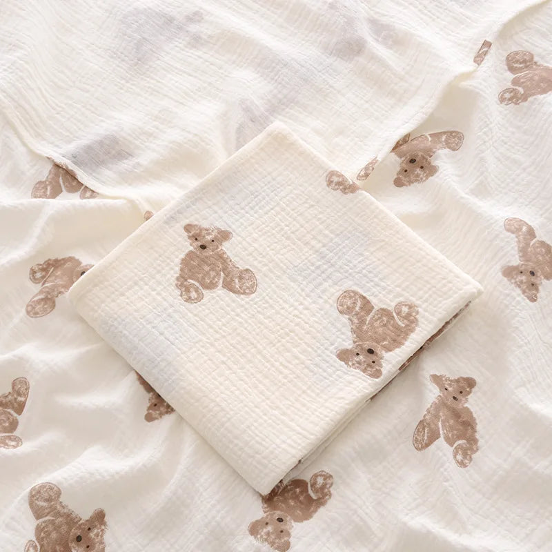 Lange Bébé en Mousseline de Coton – Couverture Multi-Usage