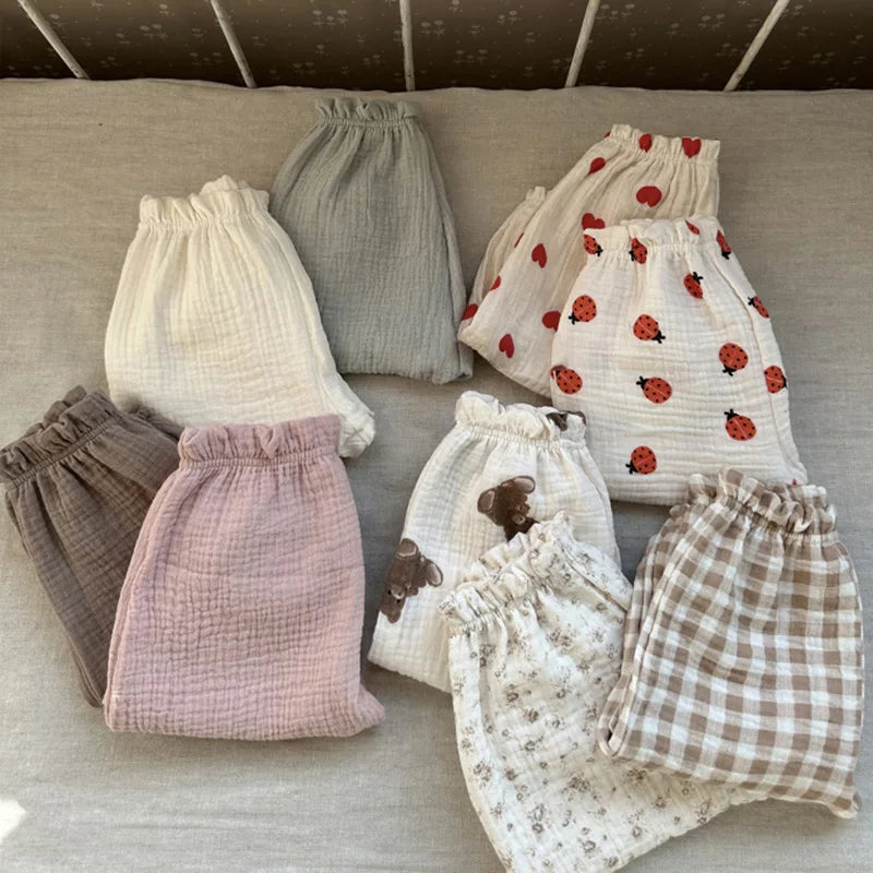 Pantalon Bébé en Coton Bio – Mousseline Douce