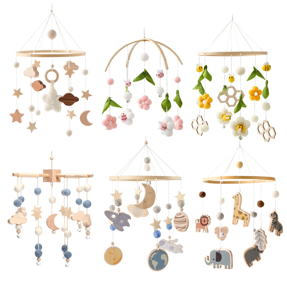 DreamMobile™ – Mobile musical en bois pour lit de bébé