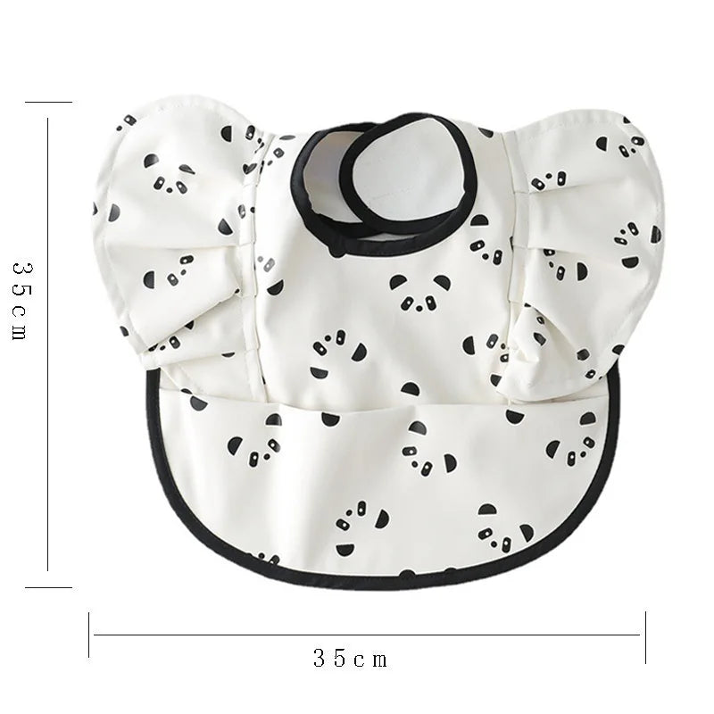 Bavoir Imperméable à Manches Courtes avec Récupérateur – Style Scandinave