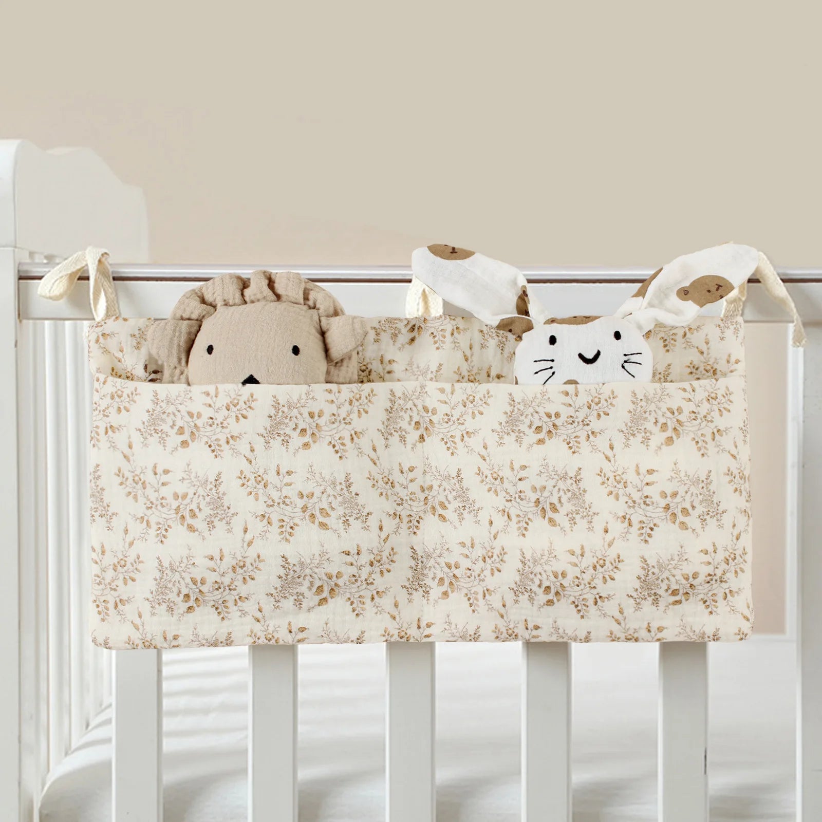 Organisateur de Lit Bébé en Coton – Rangement Suspendu