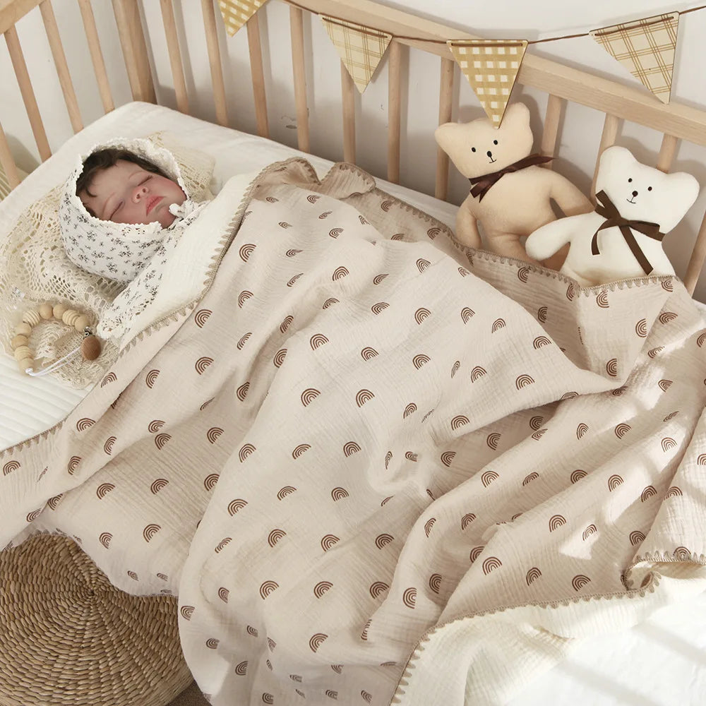 Couverture Bébé Premium en Gaze de Coton
