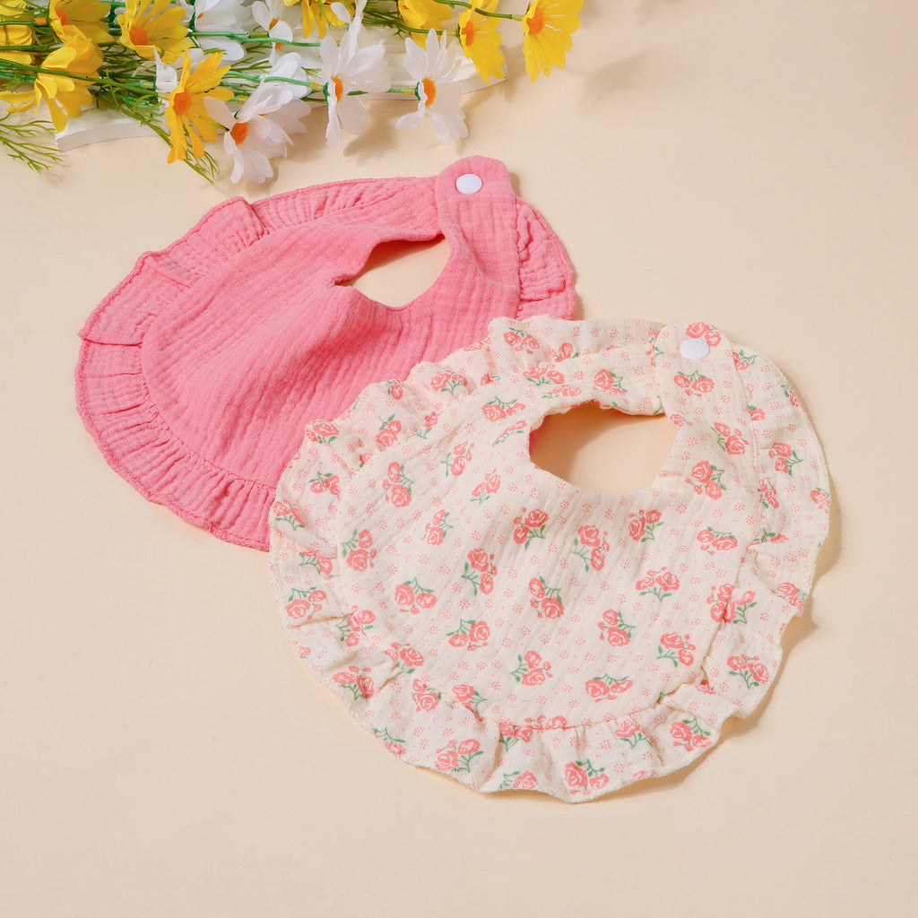 Lot de 4 bavoirs bandana en mousseline de coton | Doux, absorbants & réglables pour bébé
