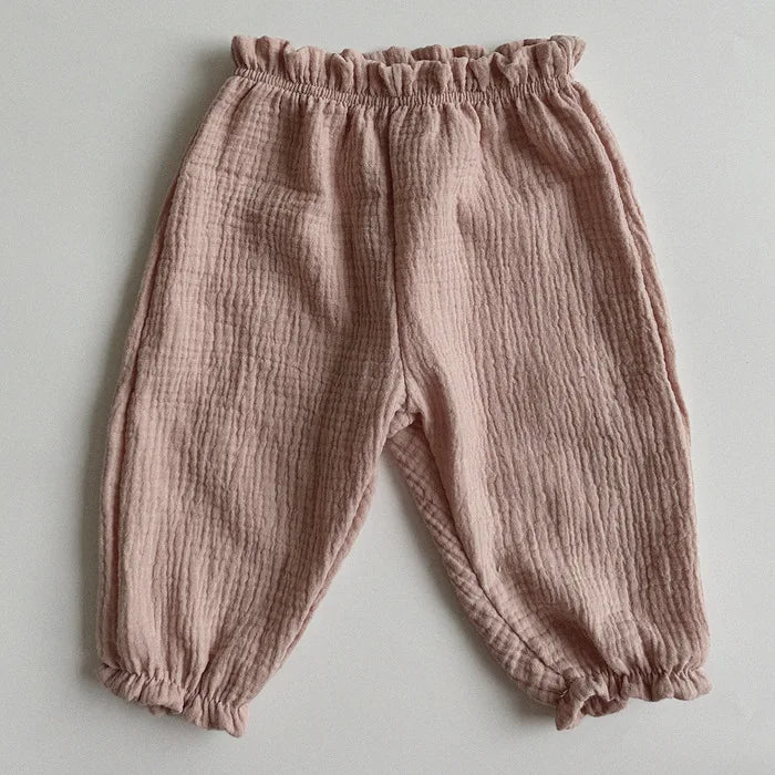 Pantalon Bébé en Coton Bio – Mousseline Douce