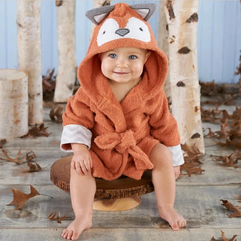 Peignoir de bain bébé à capuche | Ultra doux en coton avec oreilles d’animal