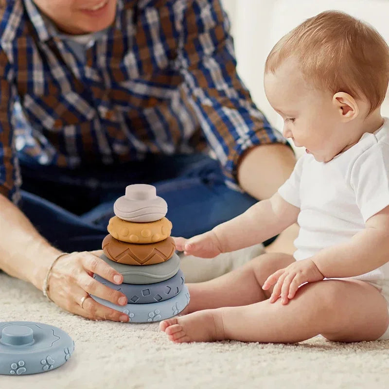 Blocs Montessori en Silicone – Éveil & Dentition