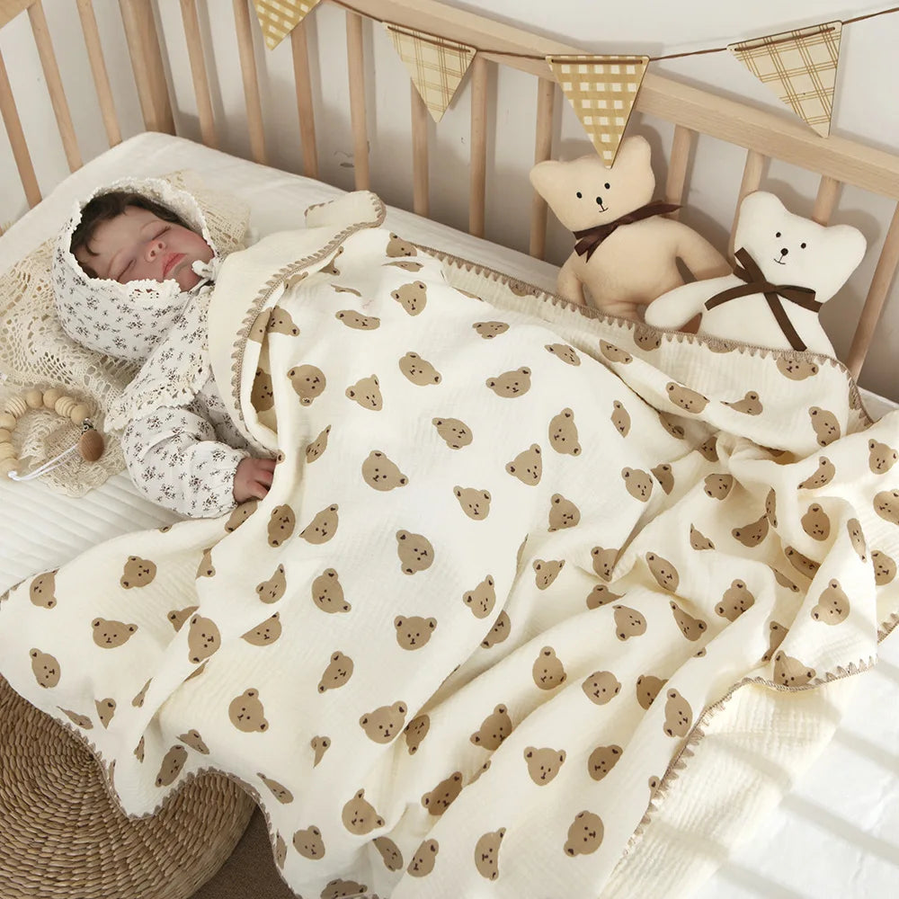 Couverture Bébé Premium en Gaze de Coton