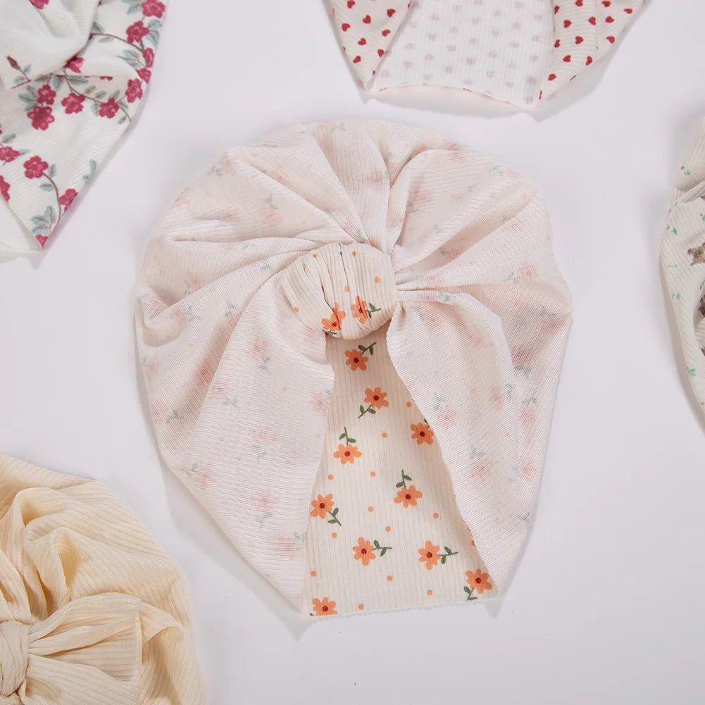Lot de 3 Bonnets Turban Bébé en Coton – Doux, Extensibles et Élégants