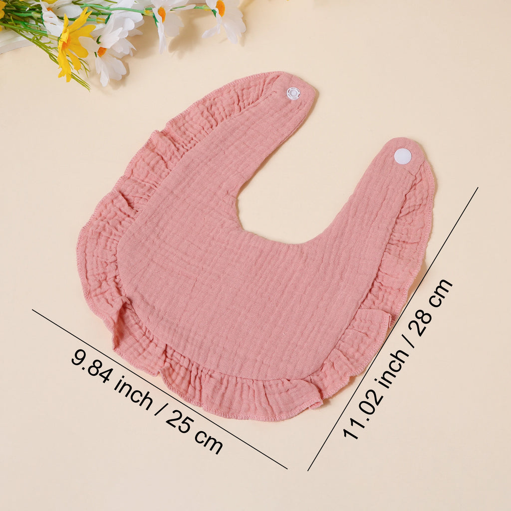 Lot de 4 bavoirs bandana en mousseline de coton | Doux, absorbants & réglables pour bébé