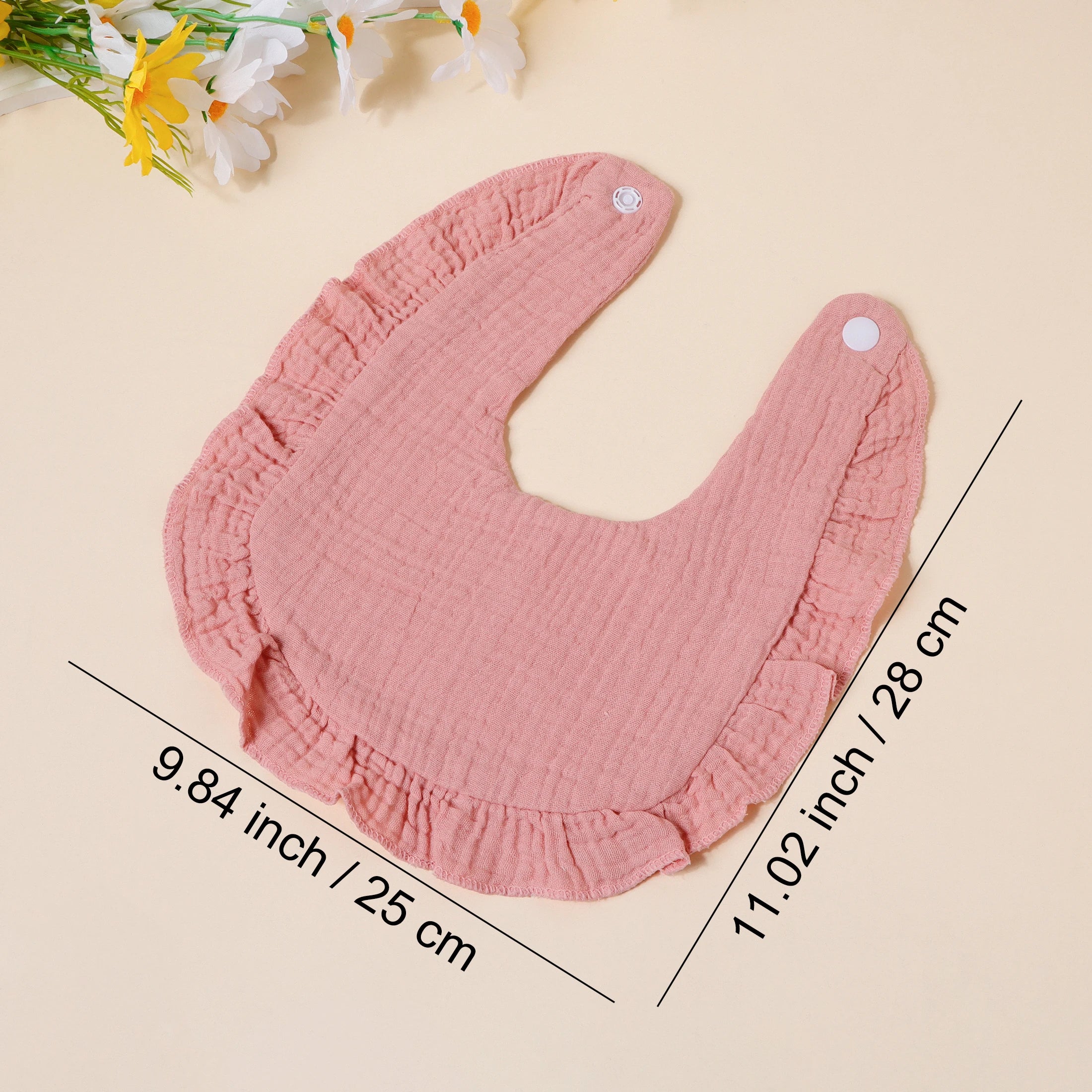 Lot de 4 bavoirs bandana en mousseline de coton | Doux, absorbants & réglables pour bébé