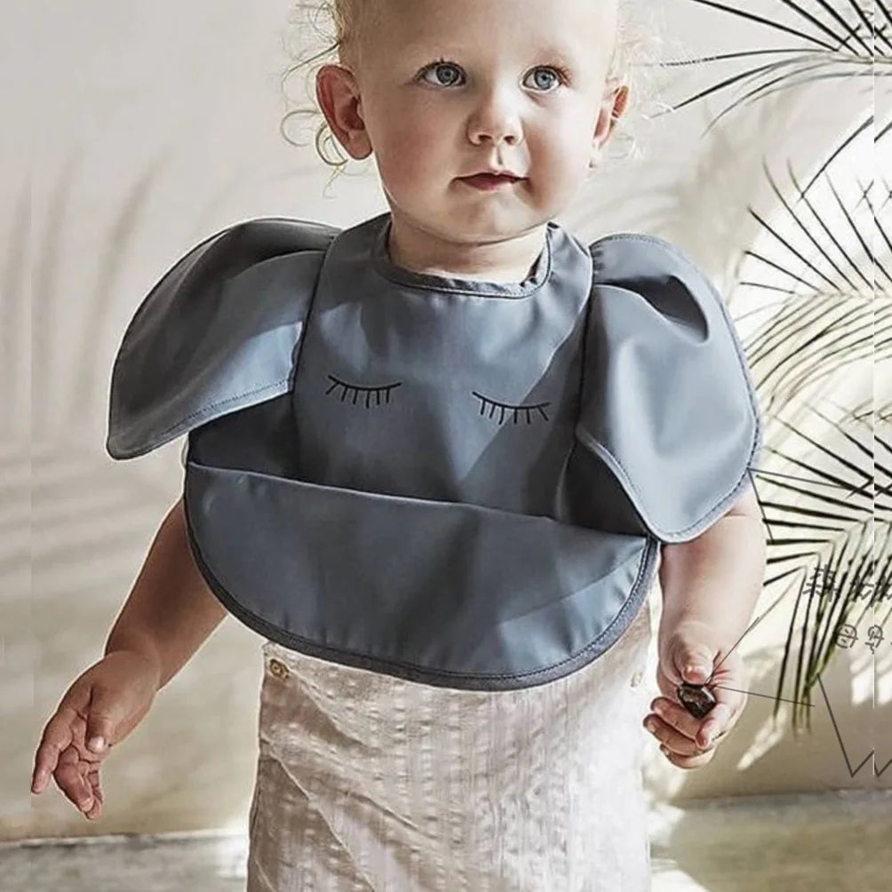 Bavoir Imperméable à Manches Courtes avec Récupérateur – Style Scandinave
