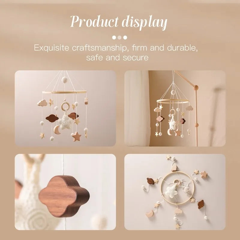 DreamMobile™ – Mobile musical en bois pour lit de bébé