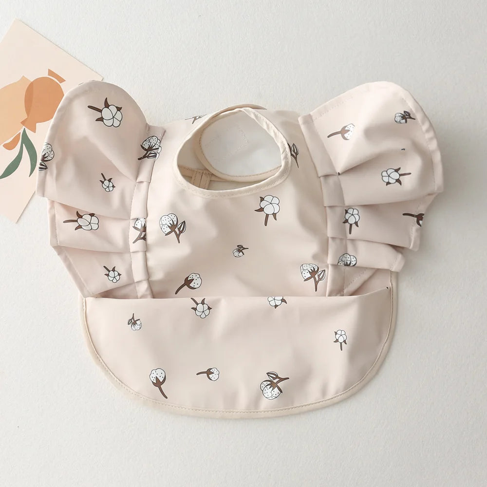 Bavoir Imperméable à Manches Courtes avec Récupérateur – Style Scandinave