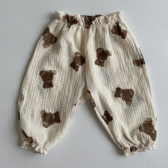 Pantalon Bébé en Coton Bio – Mousseline Douce