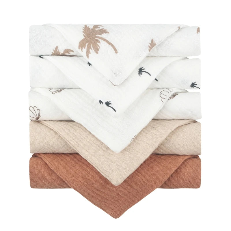 Lot de 5 langes en coton pour bébé – Ultra doux & absorbants