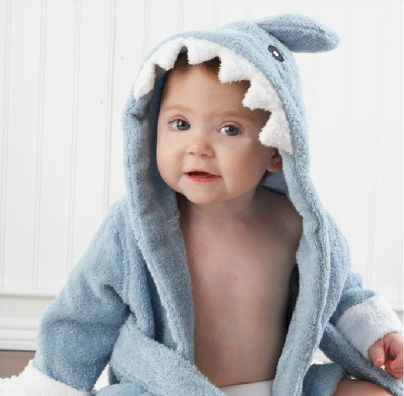 Peignoir de bain bébé à capuche | Ultra doux en coton avec oreilles d’animal