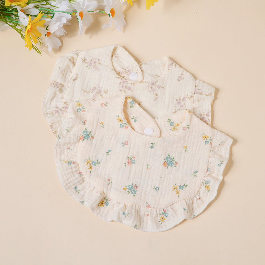 Lot de 4 bavoirs bandana en mousseline de coton | Doux, absorbants & réglables pour bébé